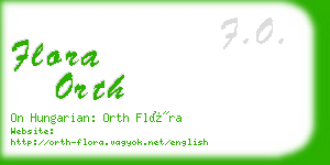 flora orth business card